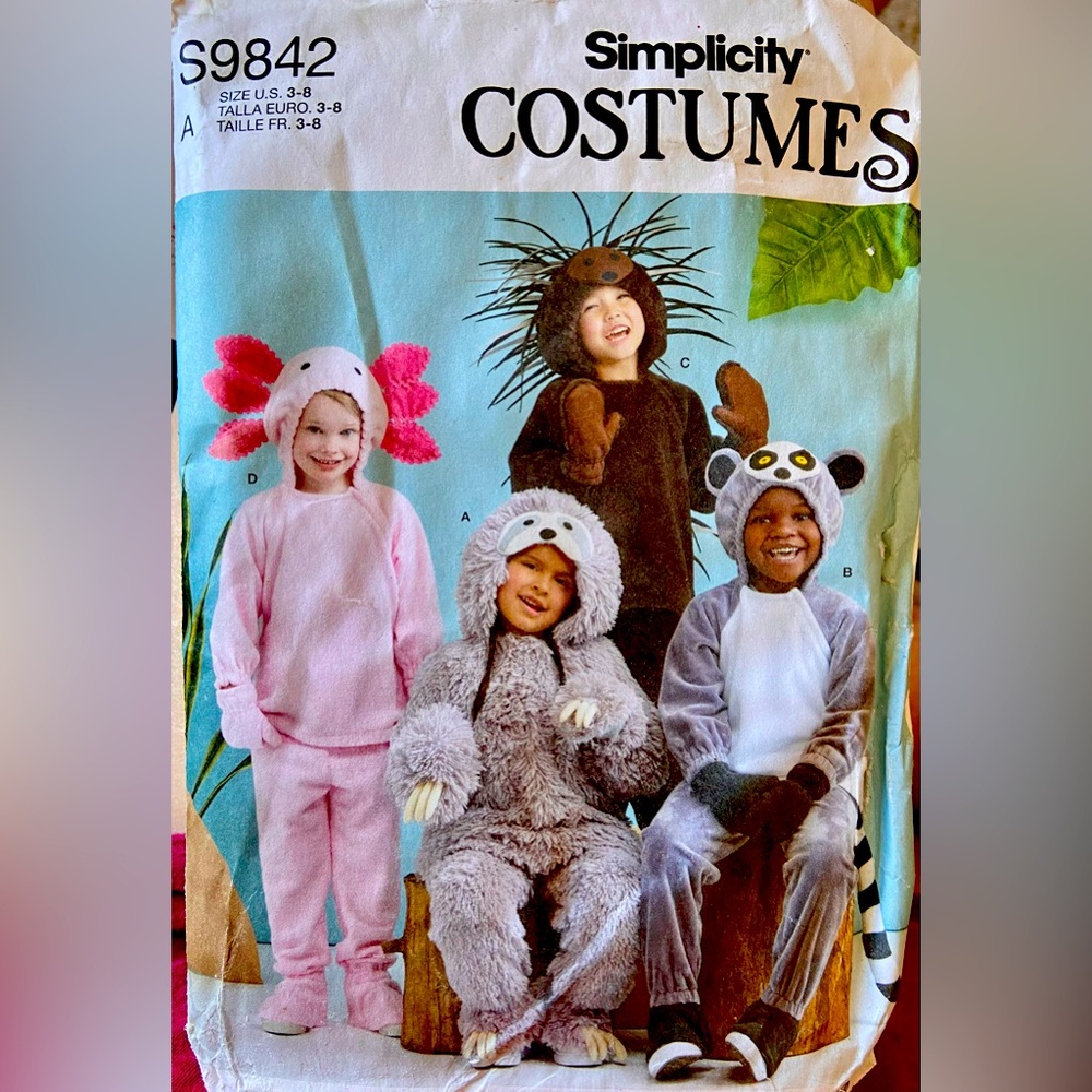 🤩3/$15🤩 Simplicity Kids Animal Costume Pattern size 3-8 NEW